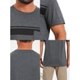 thumbnail image 7 of DARING DIVA Men's Chest Pocket Striped Print Crew Neck Short Sleeve T-Shirt 3XL Dark Gray, 7 of 7