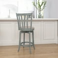 thumbnail image 3 of Hillsdale Furniture Savana Wood Counter Height Swivel Stool, Blue Wire Brush, 3 of 16