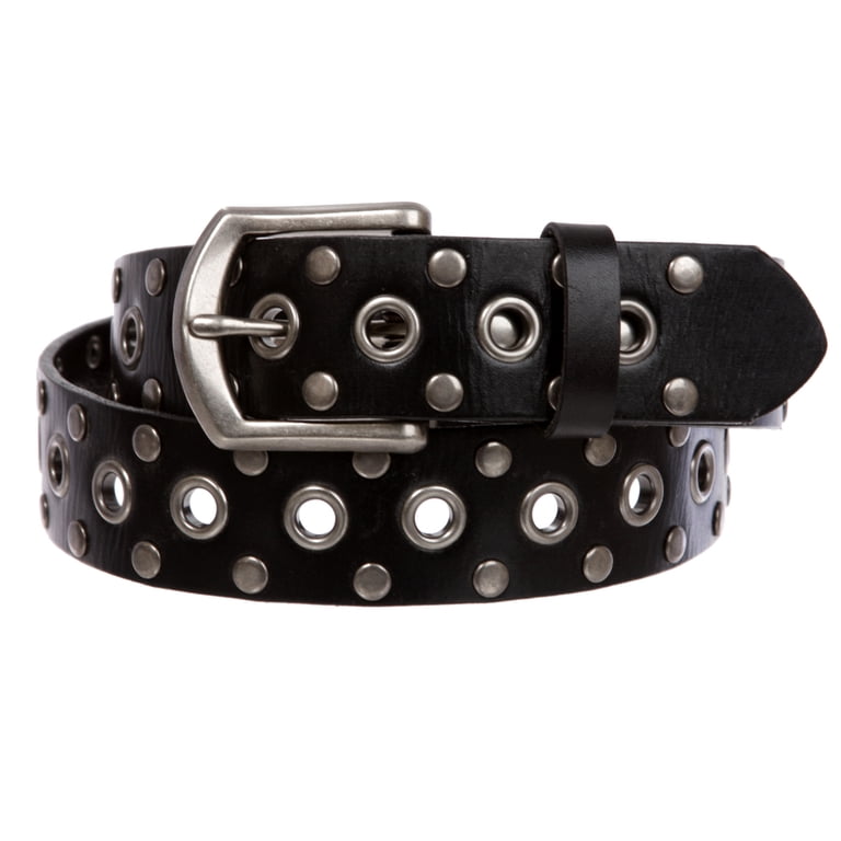 Casual Riveted Studded Leather Belt - 1.5\