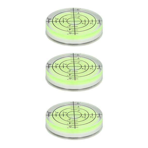 Nivel De Diana, Nivel De Burbuja De 32 Mm Horizontal Fácil Operación Alta Precisión 3 Piezas Para Instrumento De Medición