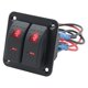 thumbnail image 5 of Panel de interruptores basculantes Yotijar 12 V/24 V 2 marchas LED retroiluminado rojo resistente al agua, 5 of 10