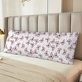 thumbnail image 6 of Bingfone Body Pillow Cover Long Pillow Case With Zipper Decorative Bedding Pillowcase 20"X54" Soft Cushion Pillow Case For Bedroom-Pink Butterflies (2), 6 of 8