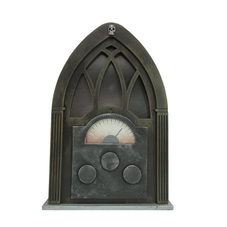 Haunted Spooky Arched Vintage Radio With Sounds Broadcasts Halloween Decor Prop