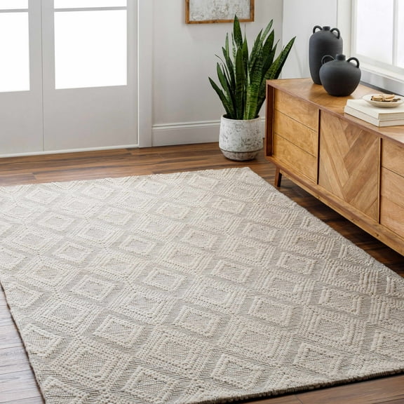 Hauteloom Kasib Wool Living Room, Bedroom Area Rug - Cottage - 6' x 9'