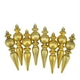 thumbnail image 4 of 8ct Red Hot Shatterproof Shiny Ribbed Christmas Finial Ornaments 6.5", 4 of 6