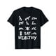 thumbnail image 1 of Camiseta 100% algodón con texto "Come sano, sucio, humor adulto, broma"., 1 of 8