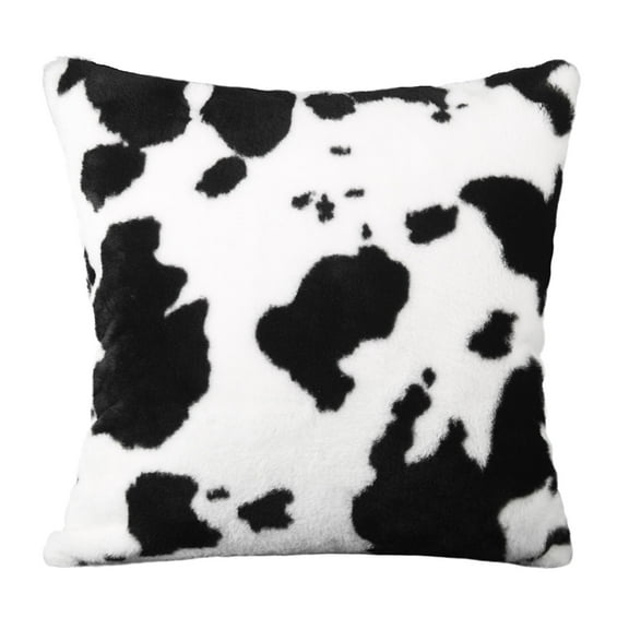 Skegnu Outdoor Pillows Cow Pattern Plush Pillowcase Pattern Short Plush Sofa Family Cushion Throw Pillow Inserts for Bedding