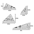 thumbnail image 1 of tredstone 4x Règle de Quilting Triangulaire Pochoir de Couture Transparent Fait Main pour Tailleur, 1 of 8