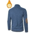 thumbnail image 5 of YLSDY Men's Quarter Zip Thermal Fleece Lined Sweater,Winter Lightweight Soft Pullover Outdoor Athletic Lapel Sweatshirt Navy M, 5 of 5