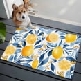 thumbnail image 3 of 2x3 Ft Entryway Area Rug, Summer Lemon Kitchen Rug Runner Washable Floor Mat, Spring Pastoral Watercolor Fruit Blue Yellow Non Slip Indoor Door Mat Throw Carpet for Bathroom Living Room Bedroom, 3 of 8