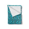 thumbnail image 2 of Under the Sea Soft Flannel Fleece Blanket, Starfishes Pattern Dots Nautical Wildlife Composition Marine Fauna, Cozy Plush for Indoor and Outdoor Use, 50" x 60", Coral Ivory and Teal, by Ambesonne, 2 of 6