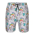 thumbnail image 4 of Naloa Unicorn DoingYoga Men's Beach Shorts, Surfing shorts, Swim trunks, Quick Dry Swim Trunks for Surfing Beach Fun - X-Large, 4 of 9