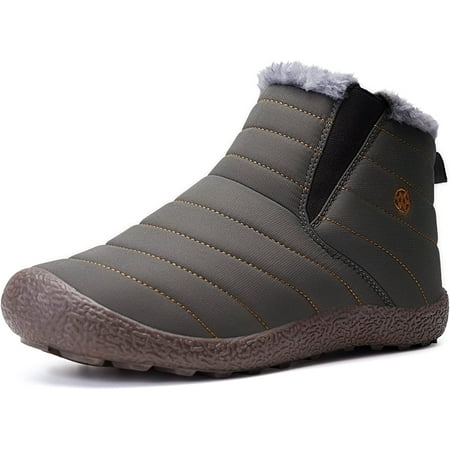 

Womens Mens Snow Boots Winter Shoes Slip On Ankle Booties Anti-Slip Water Resistant Fully Fur Lined Outdoor Sneakers