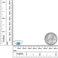 thumbnail image 4 of Gem Stone King 10K White Gold Swiss Blue Topaz and White Moissanite 3 Stone Engagement Ring for Women (1.12 Cttw, November Birthstone, Princess 5MM, Trillion 3.5MM, Size 9.5), 4 of 5