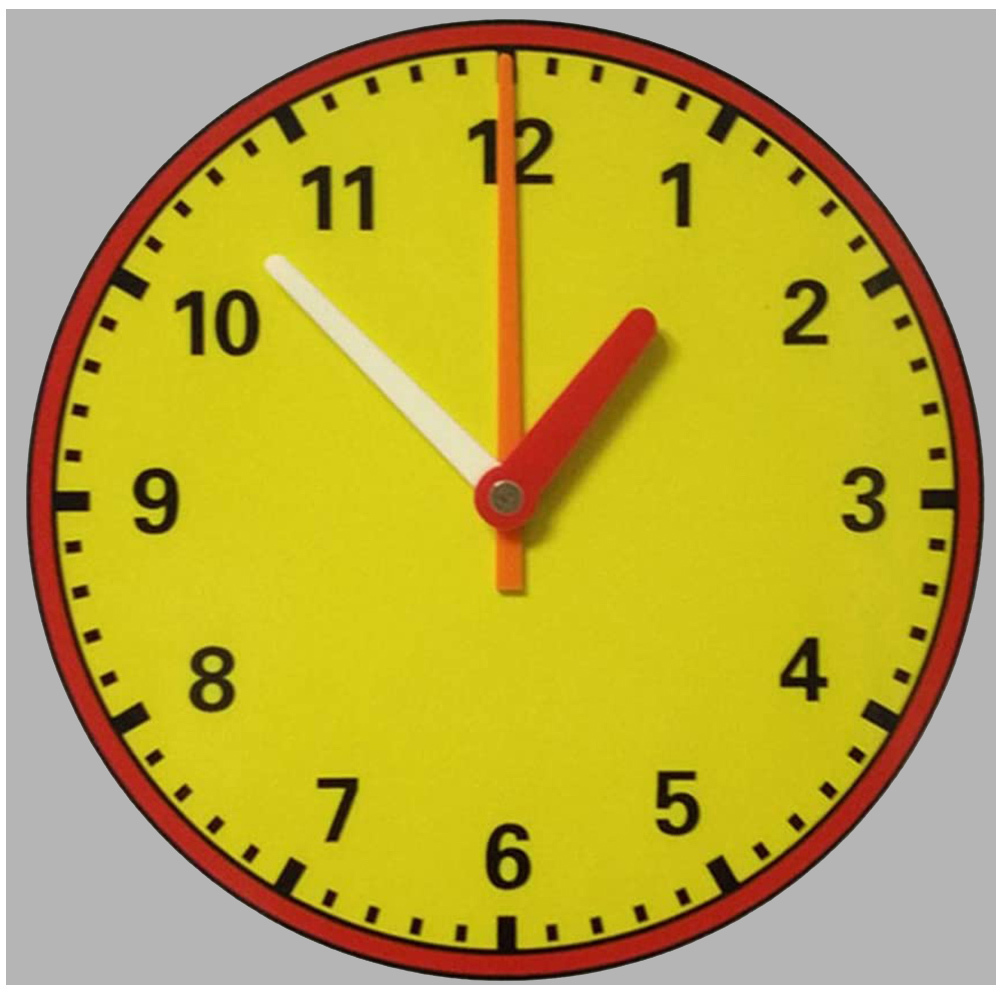 Bestope Kids School Learning Clock with Back Teaching Clock
