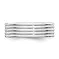 thumbnail image 3 of White Sterling Silver Ring Band Wedding 7mm Polished Fancy Size 13, 3 of 4