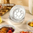 thumbnail image 6 of 20 PCS Set Reusable Aluminum Foil Air Fryer Liners, 8In Oil-Proof Aluminum Foil Tin Box with Non-Stick Round Design, for Baking Cooking in Air Fryers, 6 of 7