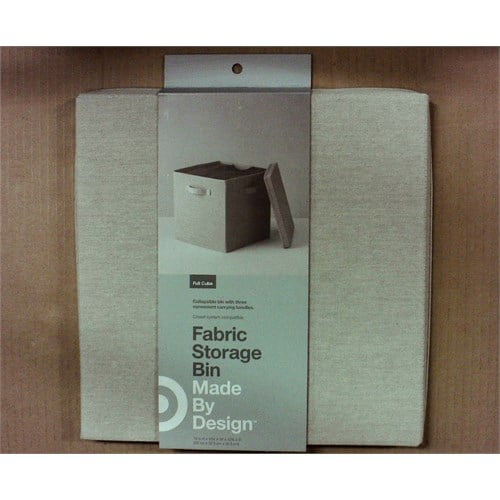Deep Fabric Bin With Lid 13W x 13D x 13H Light Gray Made By Design
