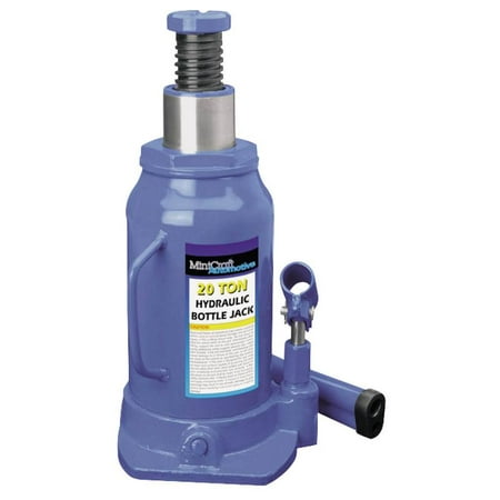 Mintcraft T010712 Heavy Duty Hydraulic Bottle Jack, 12 ton, 9-1/16 - 18-5/16 in H, Steel