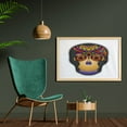 thumbnail image 2 of Tattoo Wall Art with Frame, Hippie Happy Dead Flower Skull with Its Colorful Designes Burts Flowers Art, Printed Fabric Poster for Bathroom Living Room, 35" x 23", Multicolor, by Ambesonne, 2 of 2