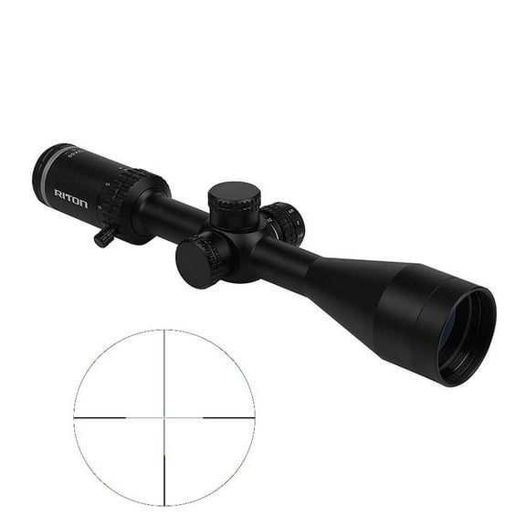 Riton Optics 1 Primal 4-12x50mm Rifle Scope, 1in Tube, Second Focal Plane, RDH Reticle, Black, NSN #