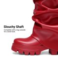 thumbnail image 4 of DREAM PAIRS Women's Slouch Mid-Calf Boots, Ruched Fold-Over Platform Boots, Trendy Chunky Heel Tall Boots for Party, Club and Everyday Wear, 4 of 8