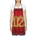 thumbnail image 3 of Gaeub Happy New Year 2025 F Kitchen Cooking Aprons Adjustable Bib Apron Waterdrop and Oil Resistant Kitchen Chef Apron for Women Men, 3 of 7