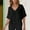 Black, variant on Olyvenn Womens Tops Summer Short Sleeve T Shirt V Neck Casual Pullover Tops Vintage Boho Blouse Solid Color Travel Outfits Blue XXL