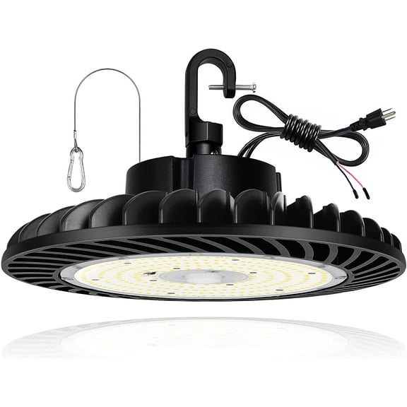 LED High Bay Light 200W UFO LED Shop Lights Commercial Warehouse Workshop Garage Factory Lowbay Area Lighting Fixture (1 Pack)
