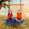 thumbnail image 3 of VIVOHOME Saucer Tree Swing Kids 900D Oxford Waterproof Frame with 2 Tree Hanging Straps, Blue, 3 of 8