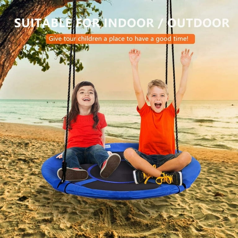 VIVOHOME Indoor 41 Inch Round Rope Saucer Tree Swing, 600 lbs