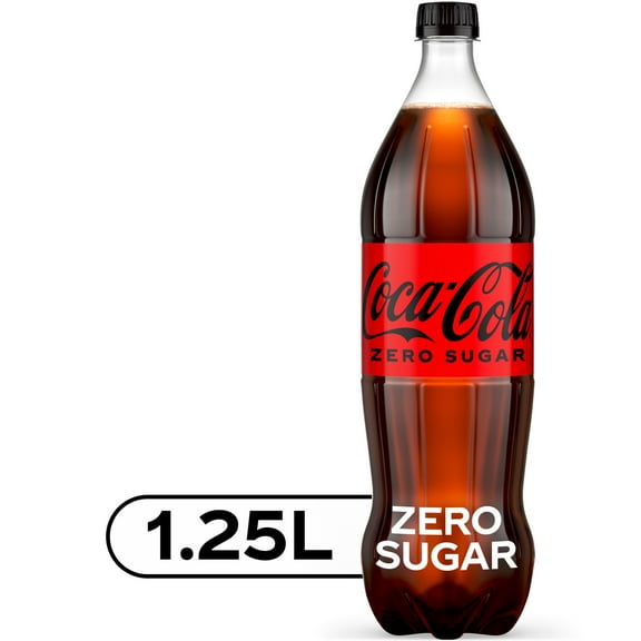 Coca-Cola Zero Sugar Soda Sugar-Free Soft Drink, 1.25 Liters Bottle