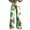 Green, variant on Clearance! Lisingtool Casual Pants for Women 2025 Trendy Wide Leg Pants Woman High Waist Floral Patterned Pants Lightweight Loose Fit Casual Colorful Trouser Imitation Jeans Green on Clearance