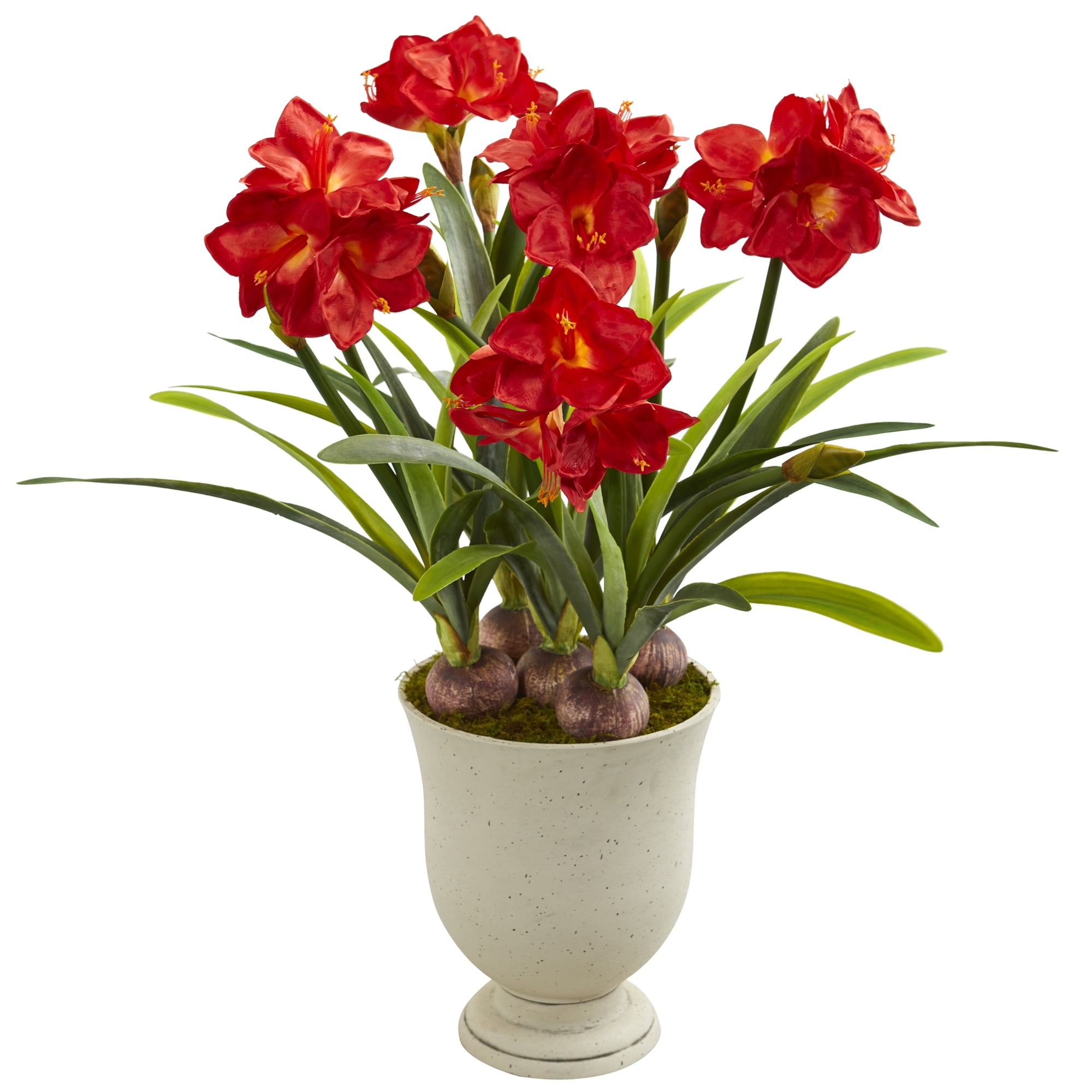 3.5ft. Amaryllis Artificial Plant in Decorative Urn
