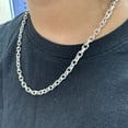 thumbnail image 4 of 925 Sterling Silver High Polished Forzatina Diamond-Cut 180 5.5mm Chain Italy 20" Jewelry Female, 4 of 5