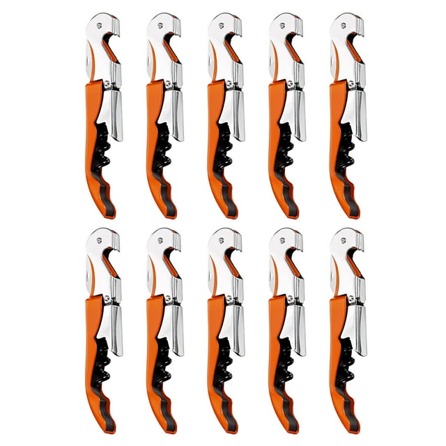 Unique Bargains 10Pack 5' Wine Openers Tire-Bouchon Ouvre-Bouteille de Vin Rouge, Orange