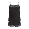thumbnail image 5 of Tnhcen Lace Trim Satin Pajama Set Women's Sexy Camisole Shorts (S-2XL) Stretchy Breathable, 5 of 5