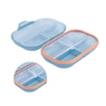thumbnail image 3 of Unique Bargains 1 Pc 7 Grids Double Layer Pill Case Portable for Travel Clear Blue, 3 of 6