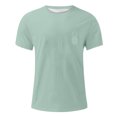 thumbnail image 2 of TSADFHJI Chemises à Manches Longues pour Hommes Noël Style Hawaïen Décontracté avec Col Rond Manches Courtes P Vert, 2 of 3