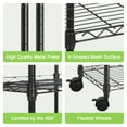 thumbnail image 5 of NiamVelo Wire Shelving 5 Tier Storage Shelf with Wheels Adjustable Metal Shelves Unit for Garage Home Kitchen Bathroom,60" H x 30" W x 14" D, 750Lbs Capacity, Black, 5 of 7