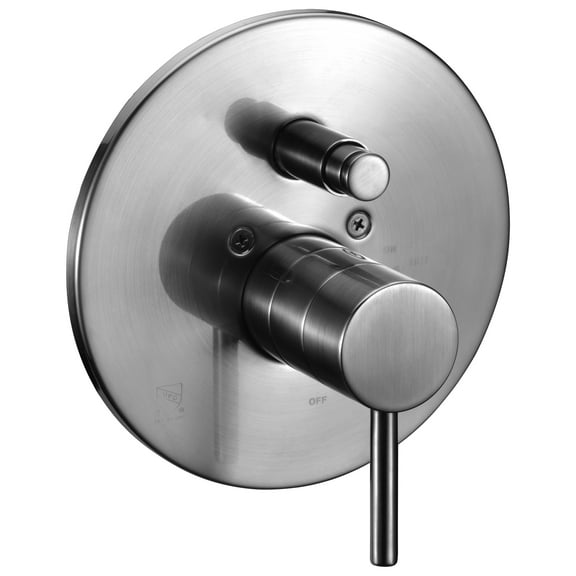 ALFI brand AB1701-BN Brushed Nickel Pressure Balanced Round Shower Mixer with Diverter
