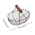 thumbnail image 4 of MasteelfCA 2pcs Basket With Wooden Handle Retro Storage Basket Kitchen Fruit Vegetable Basket, 4 of 7