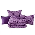 thumbnail image 4 of Lux Decor Collection Microfiber Down Alternative 5 Piece King Comforter Set, Purple, 4 of 8