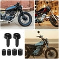 thumbnail image 3 of OUNONA 1Set Motorcycle Handlebar End Plugs Aluminum Alloy Black Durable Universal Replacement, 3 of 8