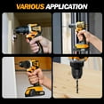 thumbnail image 5 of Cordless Drill Set/Driver, 20V Electric Power Drill With Battery And Charger, 40N Torque, 20+1 Settings, 2 Batteries,3/8-Inch Keyless Chuck, Driver Bits Kit, LED Light, 5 of 7