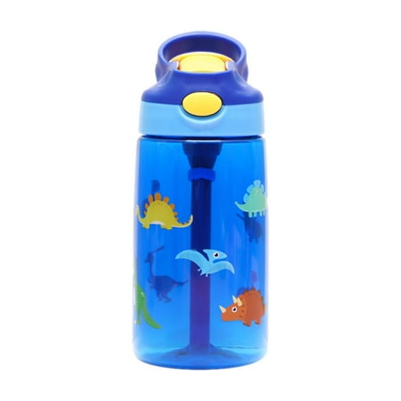 

Water Bottle With Straw | Flip-up Leakproof Drinking Bottle With Straw | Portable Kids Cute Thermos With Straw Coffee Cup Water Bottle Cups