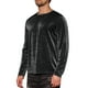 thumbnail image 4 of Camiseta de manga larga de malla transparente Lars Amadeus para hombres, camiseta de fiesta de club, color negro, 4 of 6