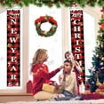 thumbnail image 2 of Christmas Curtain Set 300D Oxford Cloth + Wooden Pole (1 Pair Of Curtain + 5 Small Banners), 2 of 5