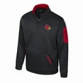 thumbnail image 2 of Men's Colosseum Black Louisville Cardinals Mainframe Quarter-Zip Fleece Jacket, 2 of 3