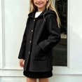 thumbnail image 3 of Faraee Kids Hooded Wool Blend Jacket Long Sleeve Overcoat for Boys Girls Mid Length Winter Warm Peacoat Dress Coat 4‑16 Years, 3 of 5
